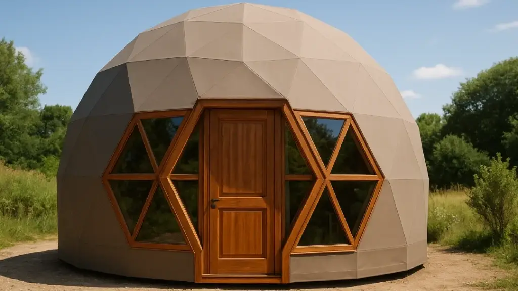 Domo glamping de madera 100% de 7 metros