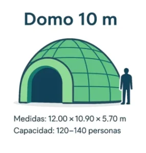 Domos inflables 10 metros