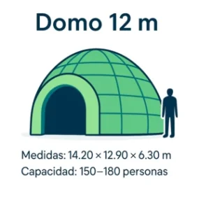 Domos inflables 12 metros