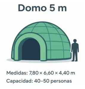 Domos inflables 5 metros