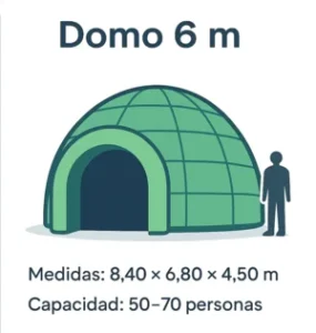 Domos inflables 6 metros