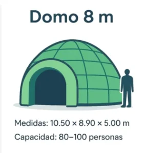 Domos inflables 8 metros